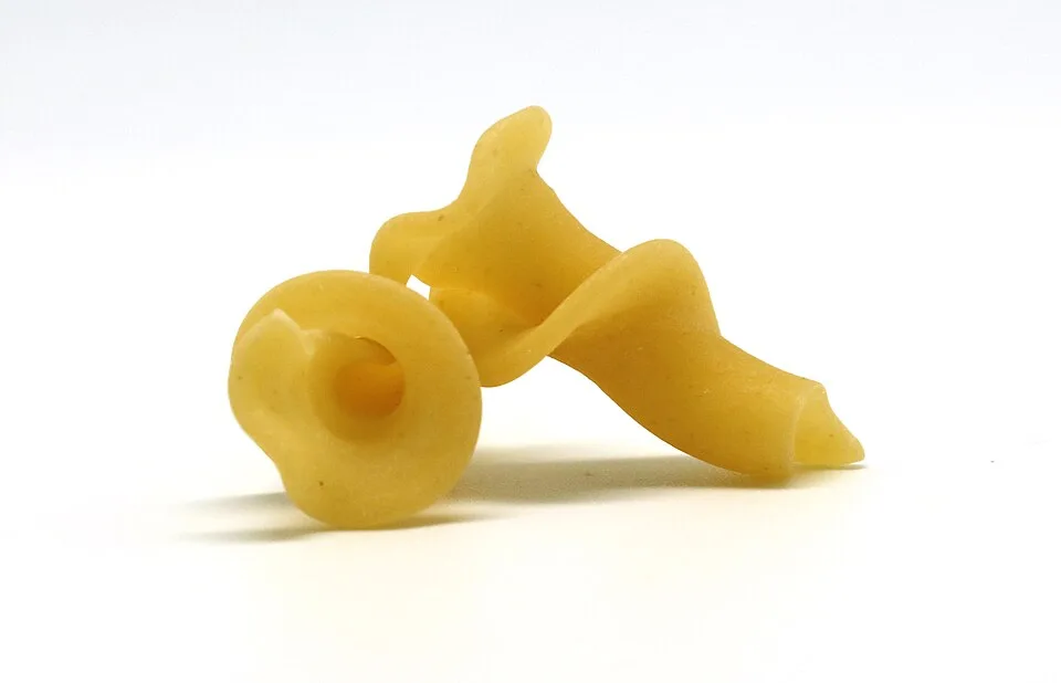 Campanelle, photographed