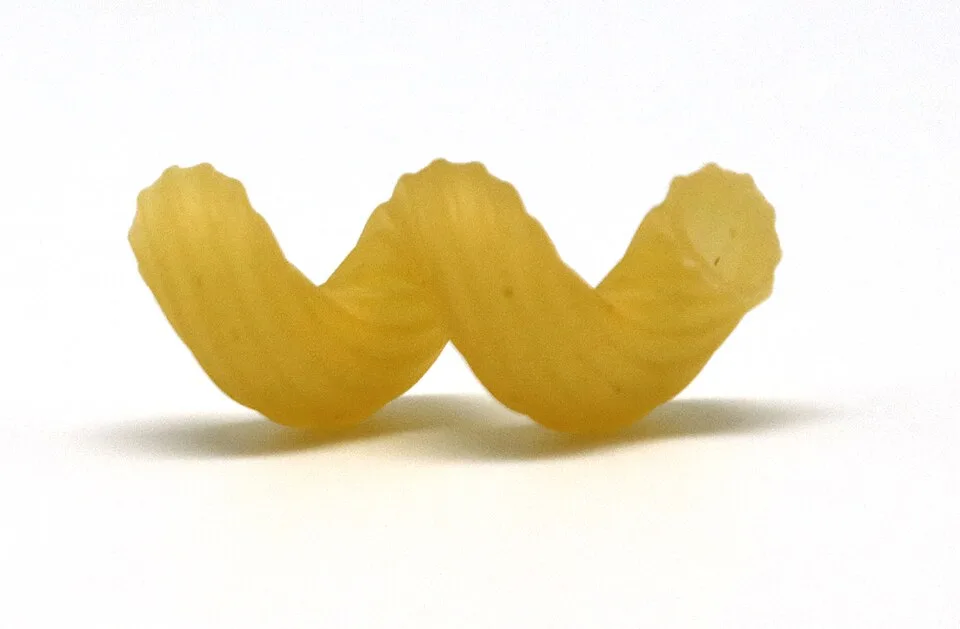 Cavatappi, photographed