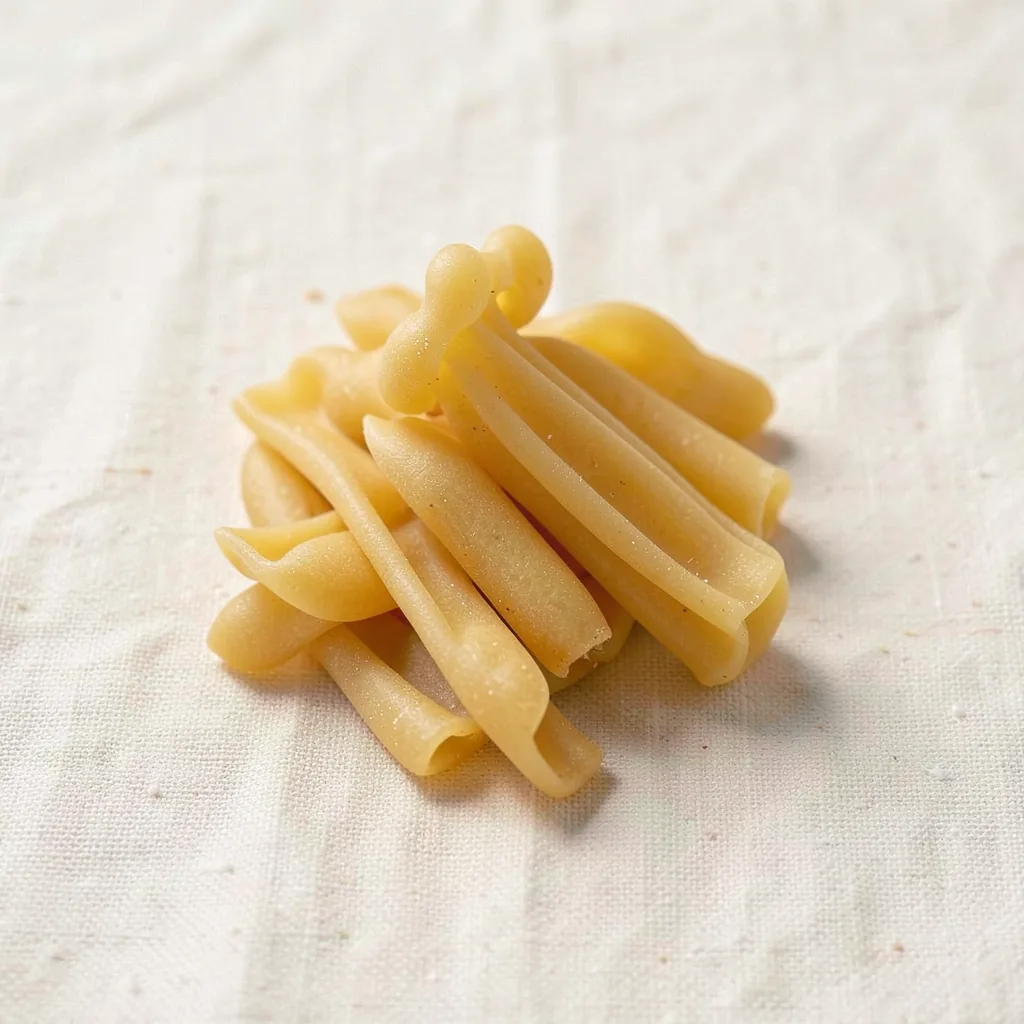 Cappelli da chef, uncooked, on linen