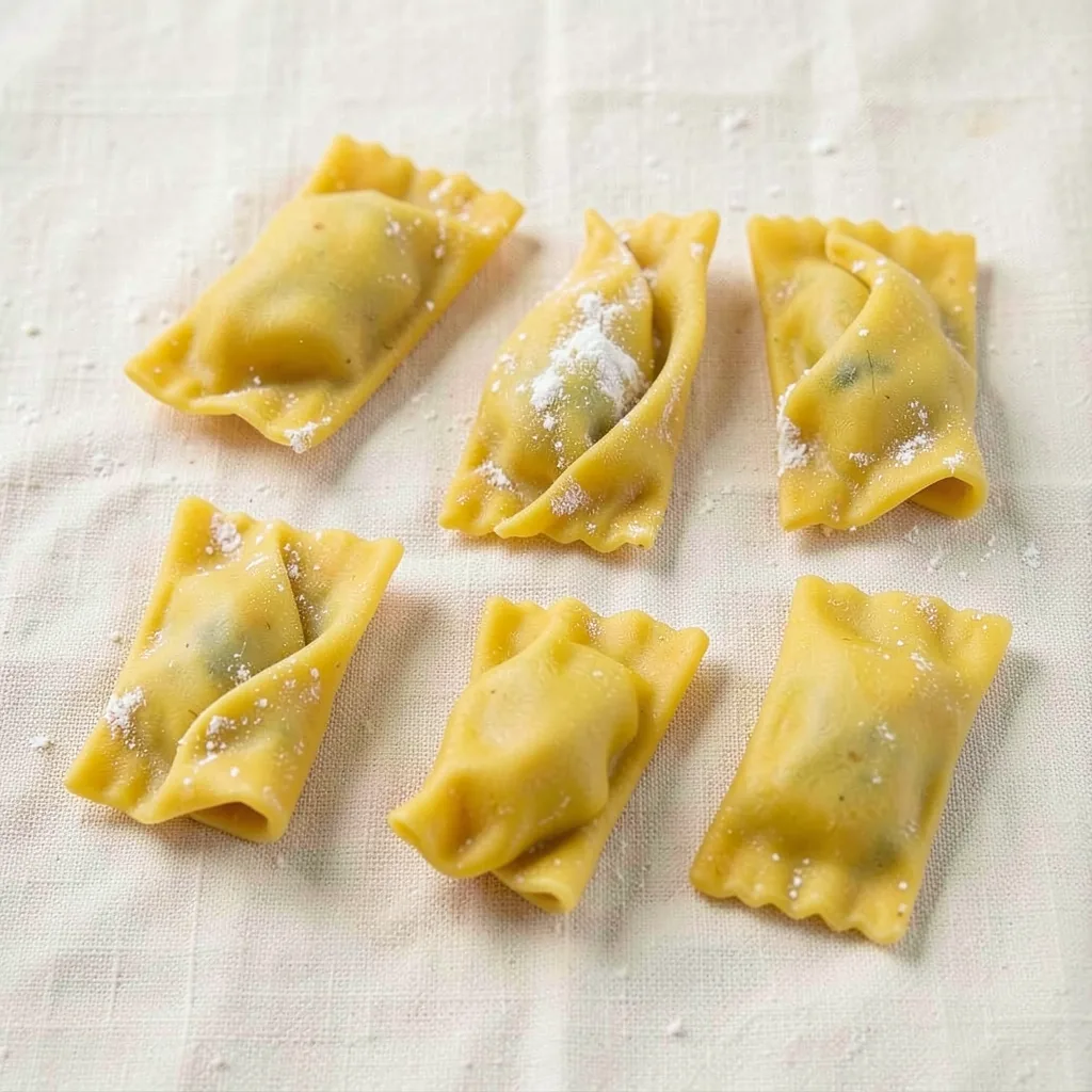 Caramelle, uncooked, on linen