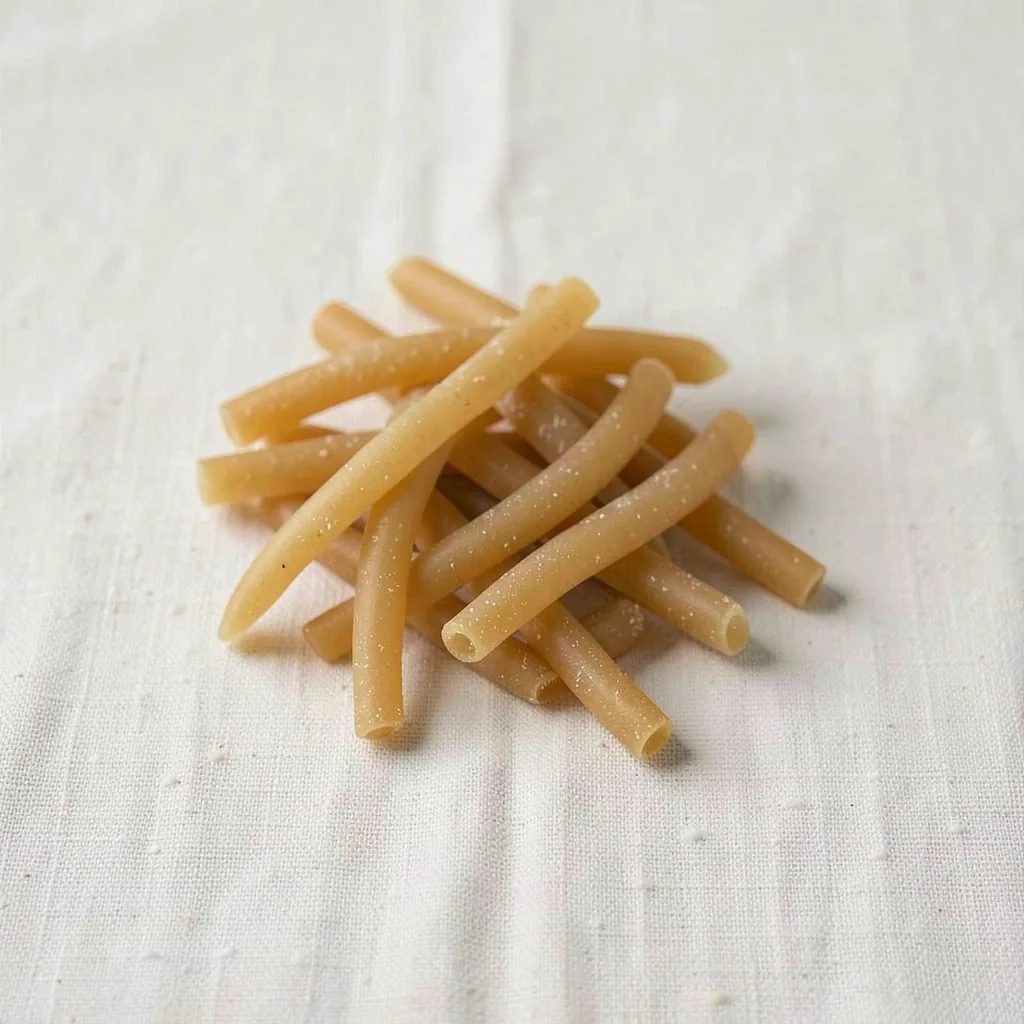 maccaronara, uncooked, on linen