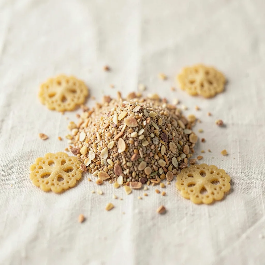 Merletti, uncooked, on linen