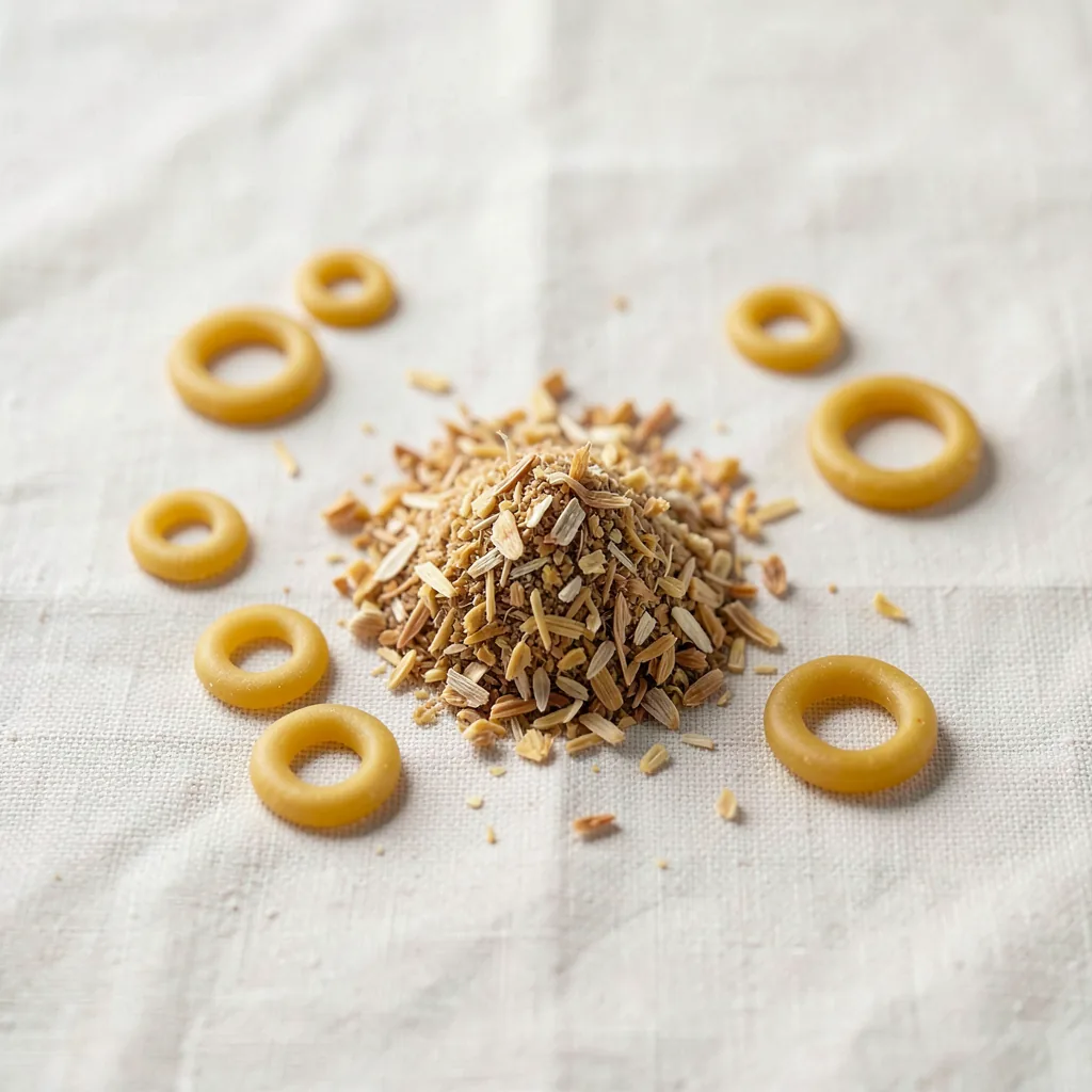 Occhi di passero, uncooked, on linen