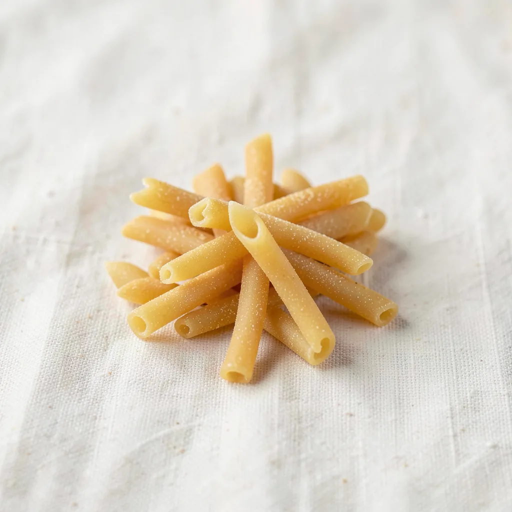 paccozza, uncooked, on linen