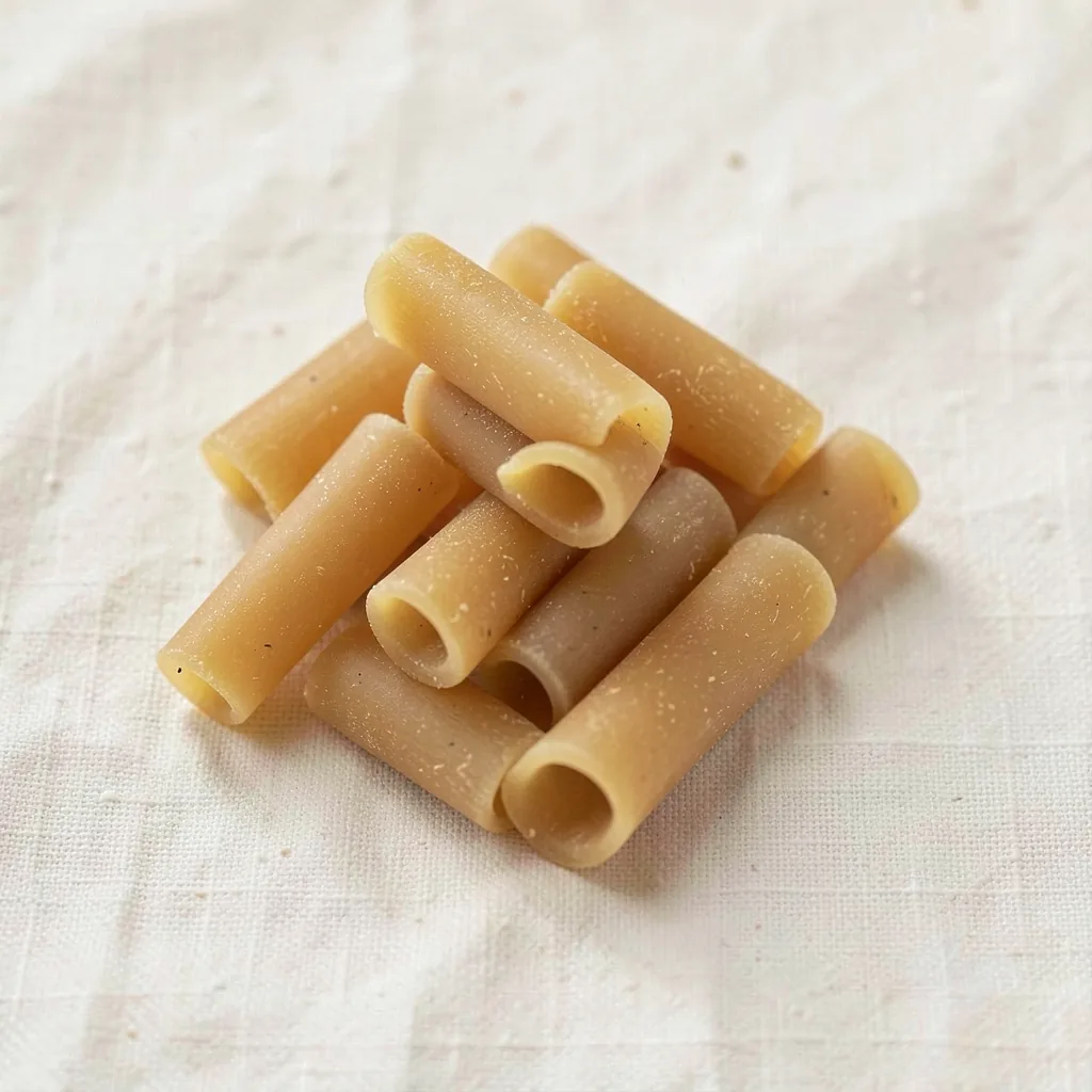 Radiatori, uncooked, on linen