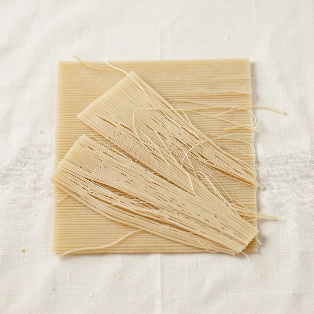 Su filindeu, uncooked, on linen