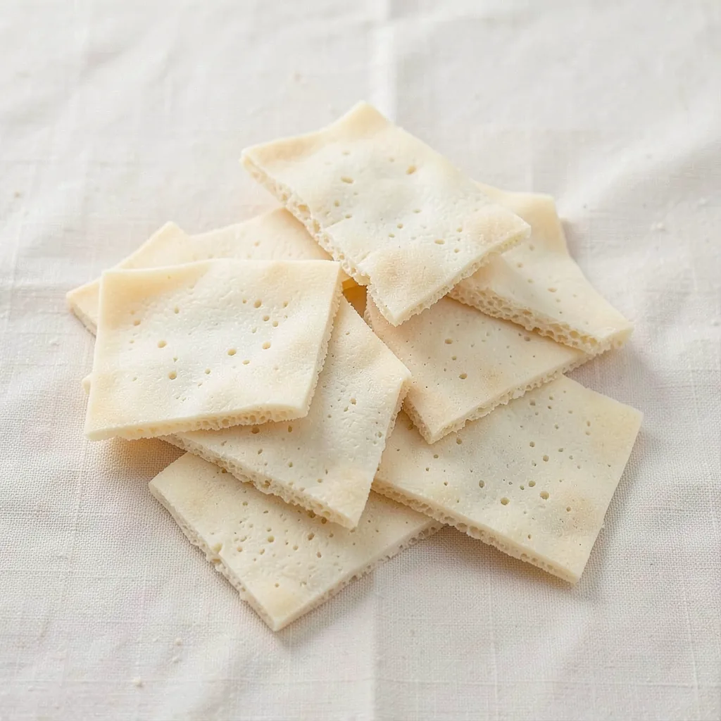 Testaroli, uncooked, on linen
