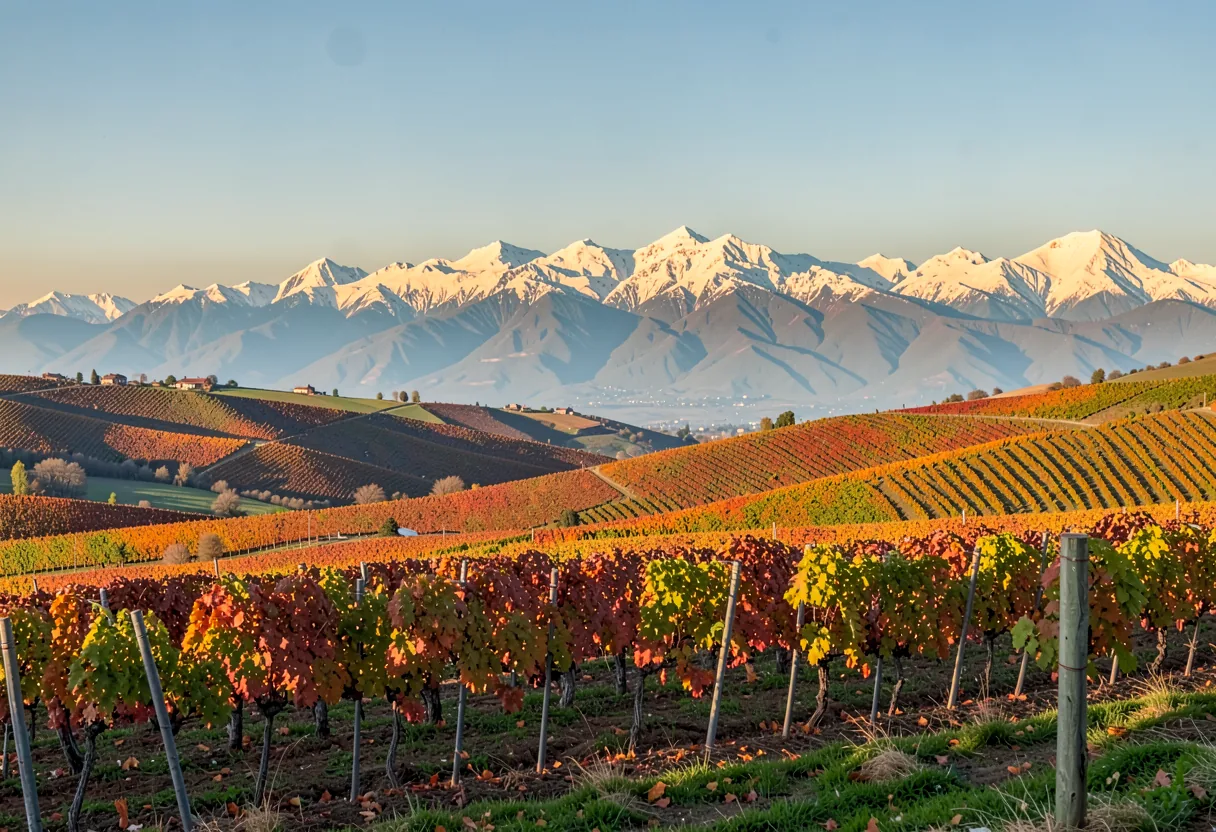 The landscape of Piedmont, Italy