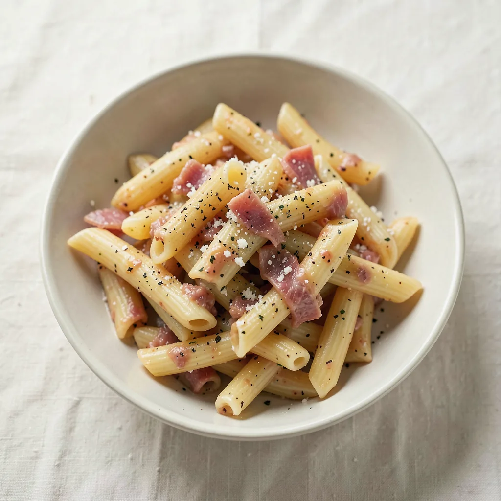 Gricia, served on pasta