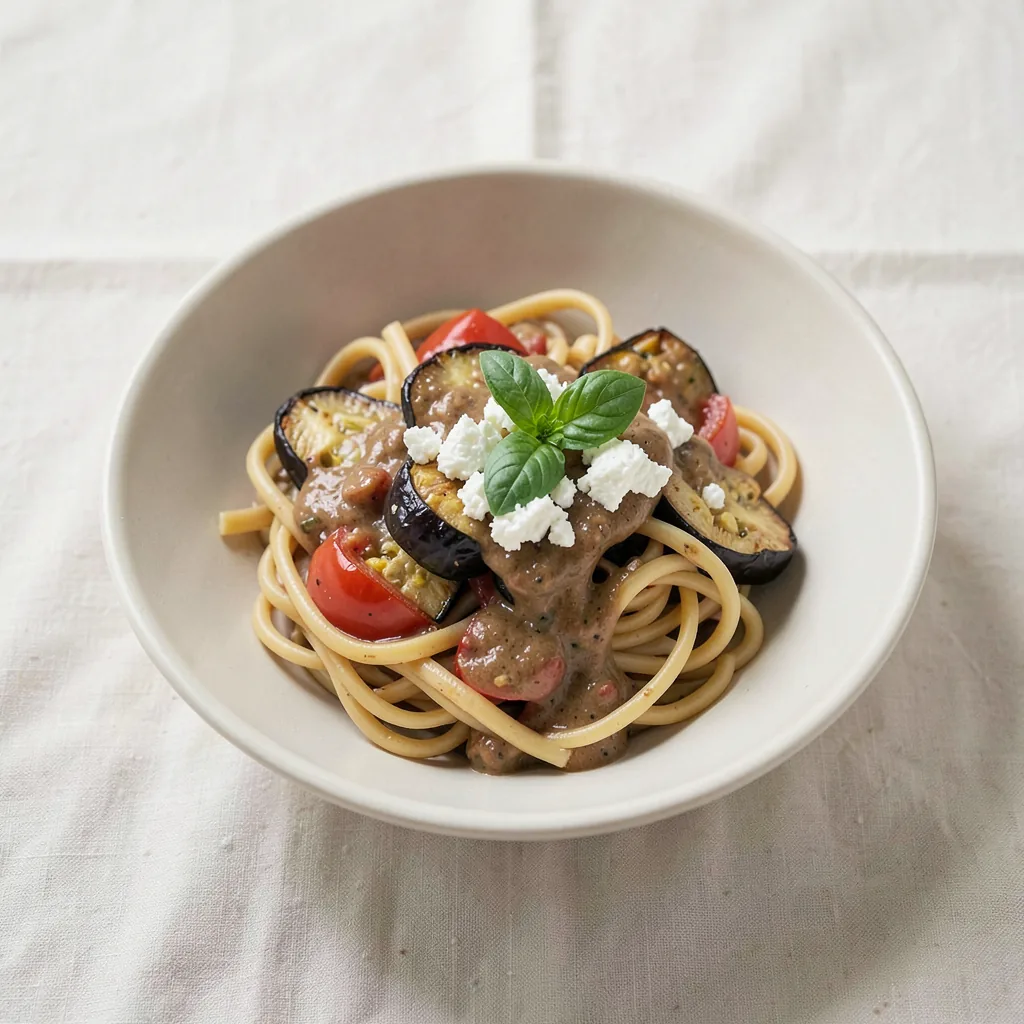 Norma, served on pasta