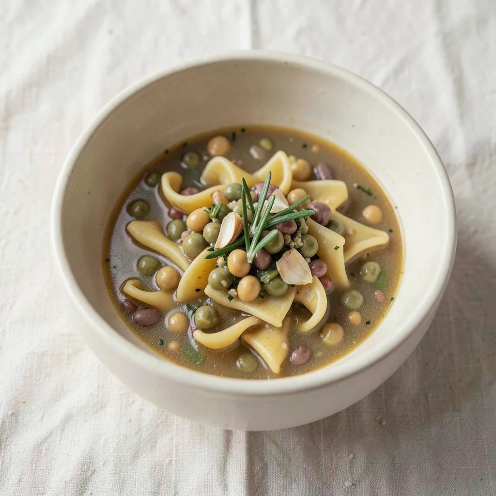 Pasta e ceci, served on pasta